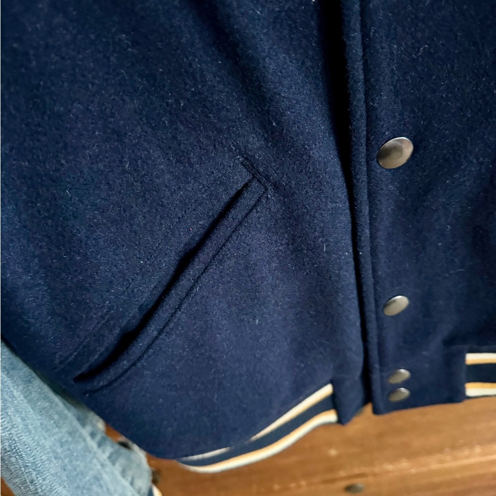 Diesel Men's Navy and Light Blue Varsity Jacket size L - Picture 8 of 12